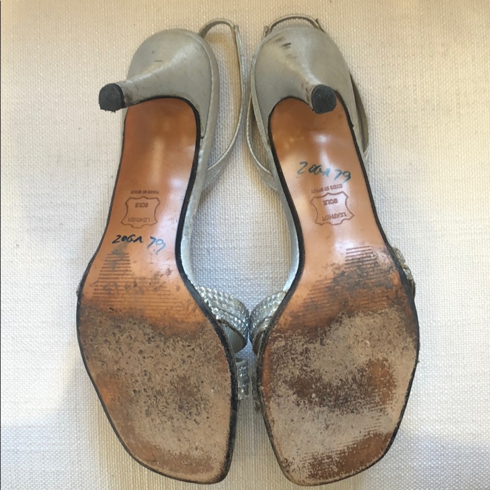 Silver Sparkly Open Toed Stuart Weitzman Heels! - image 5